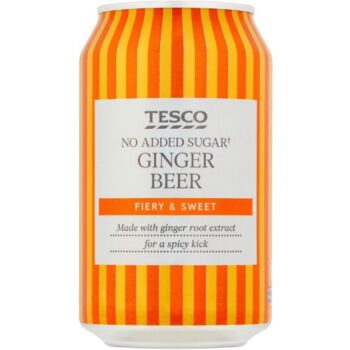 Tesco No Added Sugar Ginger Beer (330ml)