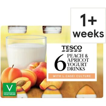 Tesco Peach & Apricot Yogurt Drink (6 x 100g)