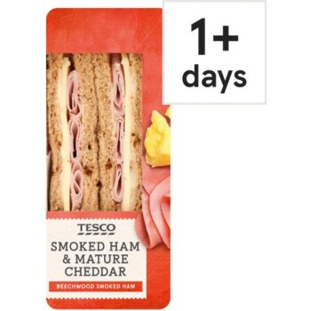 Tesco Smoked Ham And Cheddar Cheese Sandwich