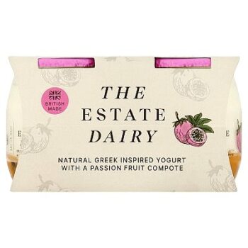 The Estate Dairy Greek Inspired Yogurt With Passion Fruit (2 x 125g)