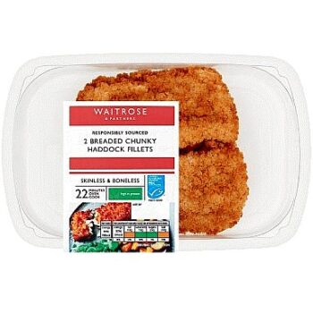 Waitrose Breaded Chunky Haddock (350g)