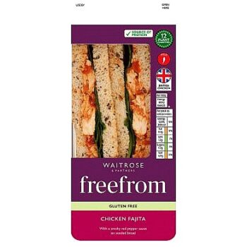 Waitrose FreeFrom Chicken Fajita Sandwich each