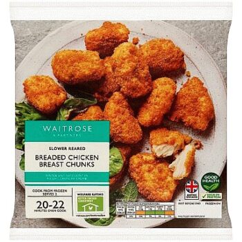 Waitrose Frozen Breaded Chicken Breast Chunks (300g)