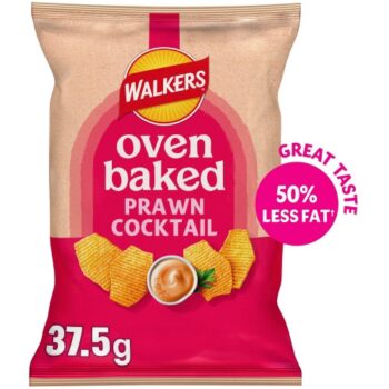 Walkers Baked Prawn Cocktail Snacks Crisps (37.5g)