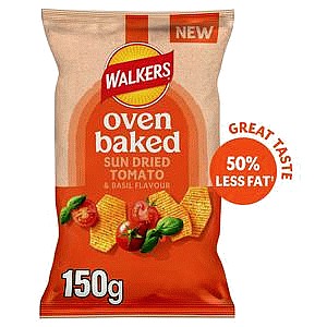 Walkers Oven Baked Sun Dried Tomato & Basil (150g)