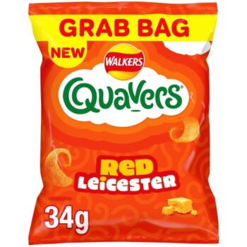 Walkers Quavers Red Leicester Cheese Snacks Grab Bag Crisps (34g)