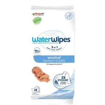 WaterWipes Sensitive Newborn Biodegradable Baby Wipes Plastic Free