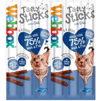 Webbox Cats Delight Tasty Sticks With Cod 6 Sticks (6 x 68cm)