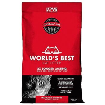 World's Best Multiple Cat Unscented Clumping Cat Litter (6.35kg)