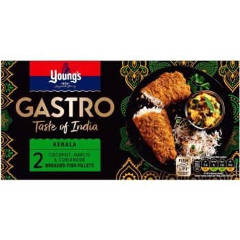 Young's Gastro Taste of India 2 Kerala Coconut Garlic & Coriander Breaded Fish Fillets (270g)