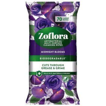 Zoflora Midnight Blooms Antibacterial Cleaning Wipes Multi-surface Large