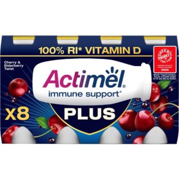 Actimel Plus Cherry & Elderberry Twist (8 x 100g)