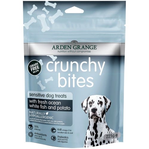 Arden Grange Crunchy bites with fresh ocean white fish & potato sensitive Dog Treats
