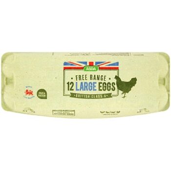 ASDA 12 Free Range Large Eggs