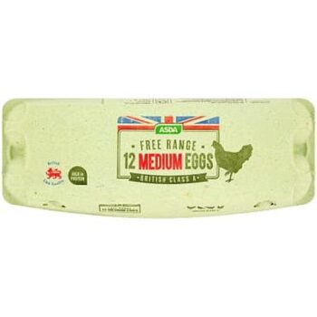 ASDA 12 Free Range Medium Eggs