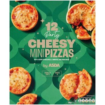 ASDA 12 Party Cheesy Mini Pizzas (336g)