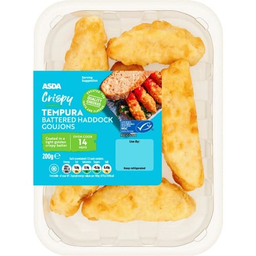 ASDA Crispy Tempura Battered Haddock Goujons