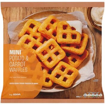 ASDA Mini Potato & Carrot Waffles (500g)