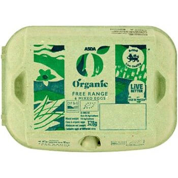 ASDA Organic Organic Free Range 6 Mixed Eggs (328g)