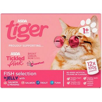 ASDA Tiger Fish Selection in Jelly 1+ Years (1.2kg) (12 x 100g)
