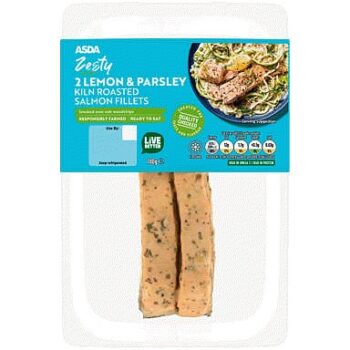 ASDA Zesty 2 Lemon & Parsley Kiln Roasted Salmon Fillets (180g)