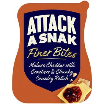 Attack A Snak Finer Bites Mature Cheddar with Crackers & Chunky Country Relish (72g)
