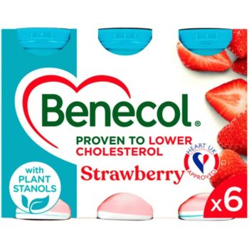 Benecol Cholesterol Lowering Yogurt Drink Strawberry 6x67.5 (6 x 67.5g)