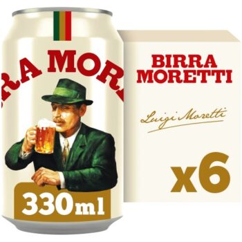Birra Moretti Premium Italian Lager Beer Cans (6 x 330ml)