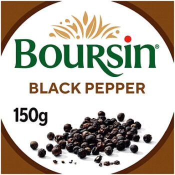 Boursin Black Pepper Soft French Cream Cheese (150g)