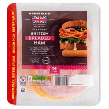 British Dry Cured Breaded Ham 14 Slices