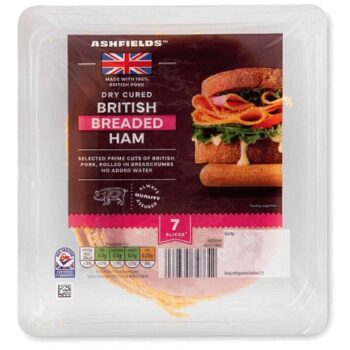 British Dry Cured Breaded Ham 7 Slices