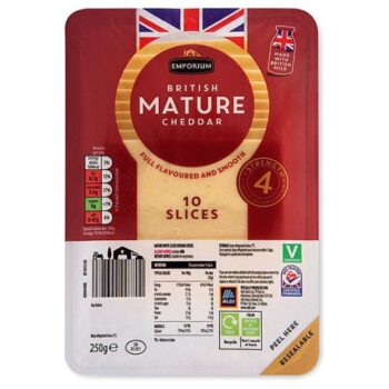 British Mature Cheddar Cheese 10 Slices