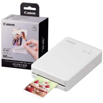 CANON Selphy Qx20 Instant Photo Printer Sand White + 60 Shot Pack
