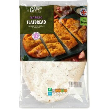 Carlos Garlic & Parsley Flatbread (250g)