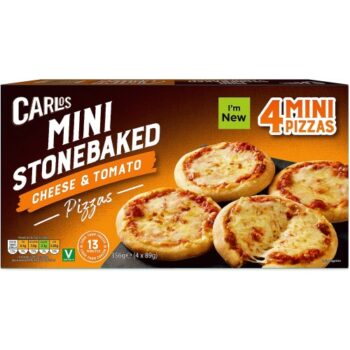 Carlos Mini Stonebaked Cheese & Tomato Pizzas