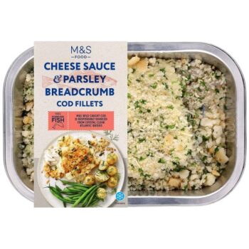 Cheese Sauce & Parsley Breadcrumb Cod Fillets (350g)