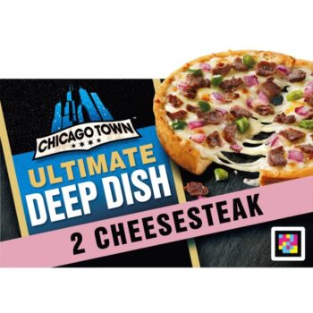 Chicago Town Deep Dish Peppered Cheesesteak Pizza Black Pepper Crust (2 x 160g)