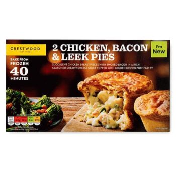 Chicken Bacon & Leek Pies (2)