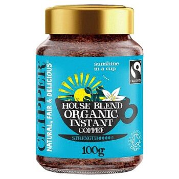 Clipper Fairtrade Organic House Blend Instant Coffee (100g)