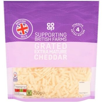 Co-op British Grated Extra Mature Cheddar (250g)