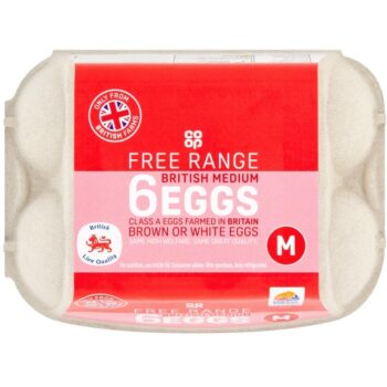 Co-op British Medium Free Range Eggs (6)