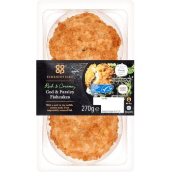 Co-op Irresistible Cod and Parsley Fish Cakes (270g)