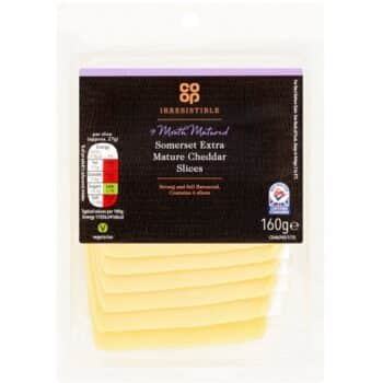 Co-op Irresistible Somerset Extra Mature Cheddar Slices (160g)
