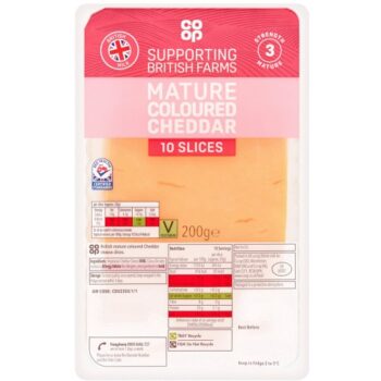 Co-op Mature Coloured Cheddar 10 Slices (200g)