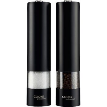 Cooks Professional Electric Black Salt and Pepper Mill Grinder