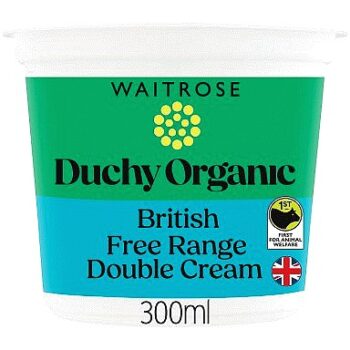 Duchy Organic British Free Range Double Cream (300ml)