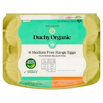 Duchy Organic British Free Range Medium Eggs (6)