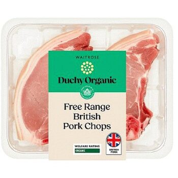 Duchy Organic Free Range British Pork Chops per kg
