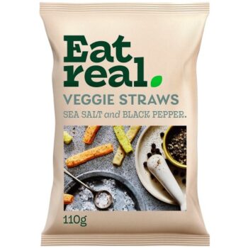 Eat Real Sea Salt & Black Pepper Veggie Straws (110g)