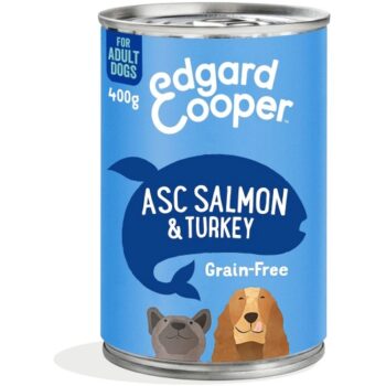 Edgard & Cooper Fresh Dog Wet Food Adult Grain Free Tin Salmon & Turkey (400g)